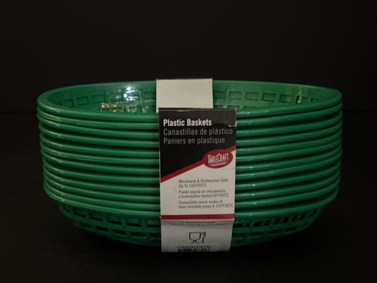 Tablecraft Green Classic Oval Basket, Pack of 12 C1074G