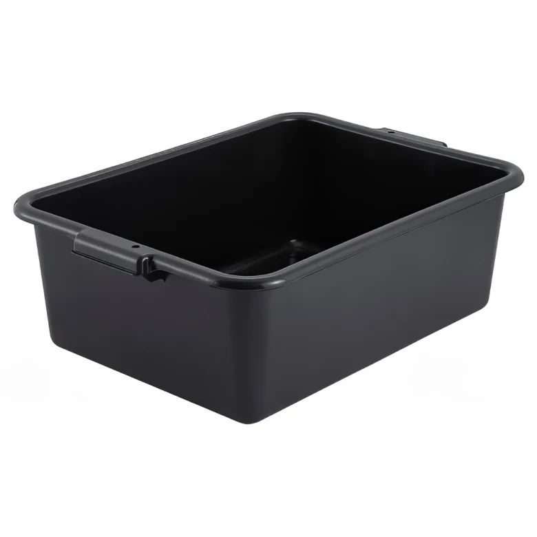 Winco Bus Box - 21 1/2" x 15" x 7", Black PL-7K