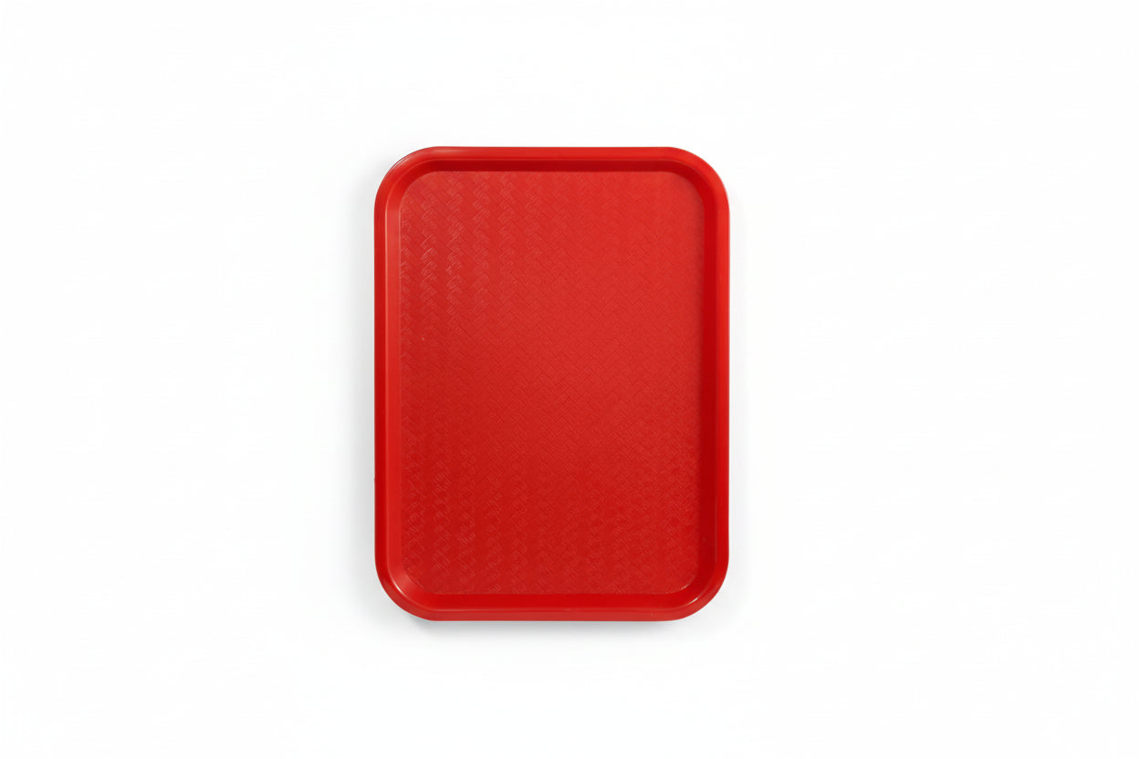 Winco High Quality Plastic Cafeteria Tray - 12 x 16, Red FFT-1216R
