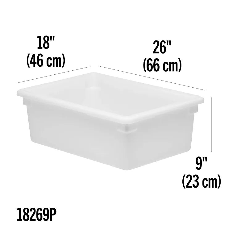Cambro 182615P148 26" x 18" x 15" White Poly Food Storage Box