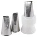 Ateco 4-Piece Stainless Steel Rose Piping Tip Set 383