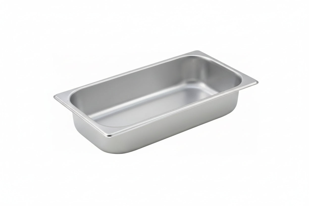 Winco SPT2 - Straight-Sided Steam Pan, 25 Gauge Stainless Steel