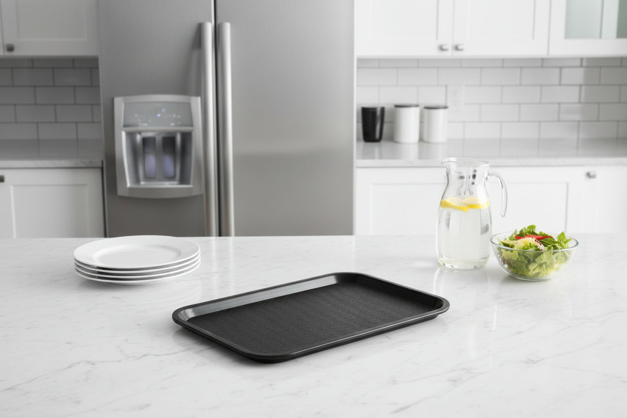 Winco High Quality Plastic Cafeteria Tray - 12 x 16, Black FFT-1216K