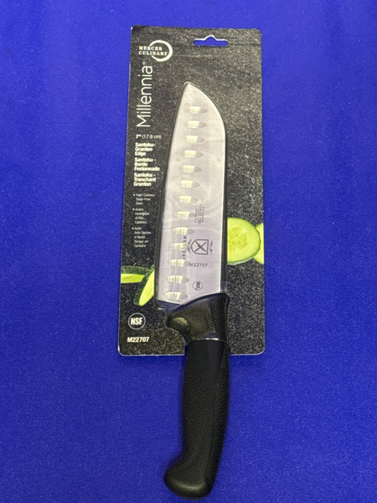 Mercer Culinary M22707 Millennia® 7" Santoku Knife with Granton Edge