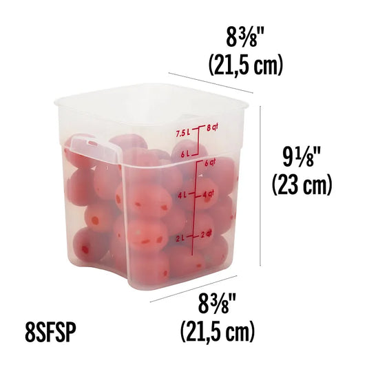 Cambro 8 Qt CAMSQUARES® CLASSIC – POLY 8SFSP148