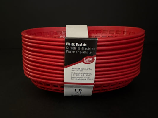 Tablecraft Red Classic Oval Basket, Pack of 12 C1074R