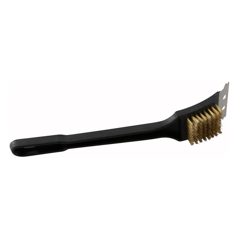 Winco 12" Oven & Grill/BBQ Brush with Scraper and Brass Bristles BR-12