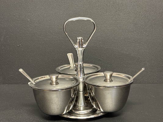 Winco Relish Server, (3) 8 oz.Compartments, S/S RS-3