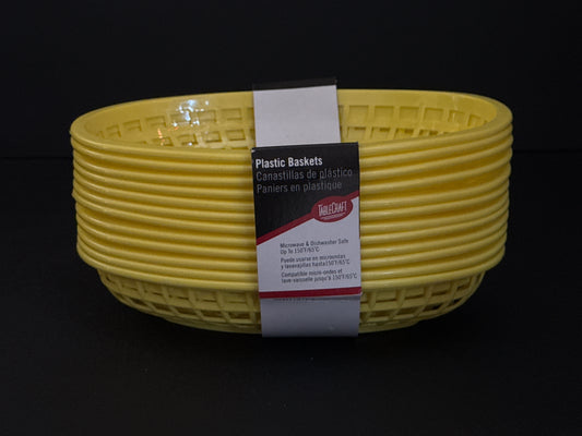 Tablecraft Yellow Classic Oval Basket, Pack Of 12 C1074Y