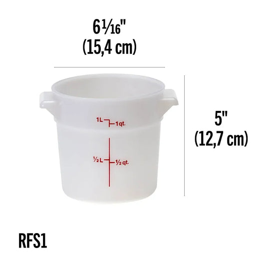 Cambro 1 Qt CLASSIC POLY CAMROUNDS RFS1148