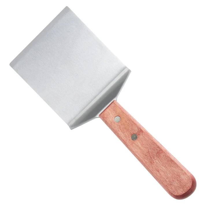 Winco Steak/Burger Turner, Offset, Wooden Handle, 4-1/8" x 3-3/4" Blade TN46