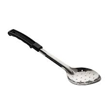 Browne Stainless Steel Serving Spoon, Plastic Handle 15" Perforated (572332)