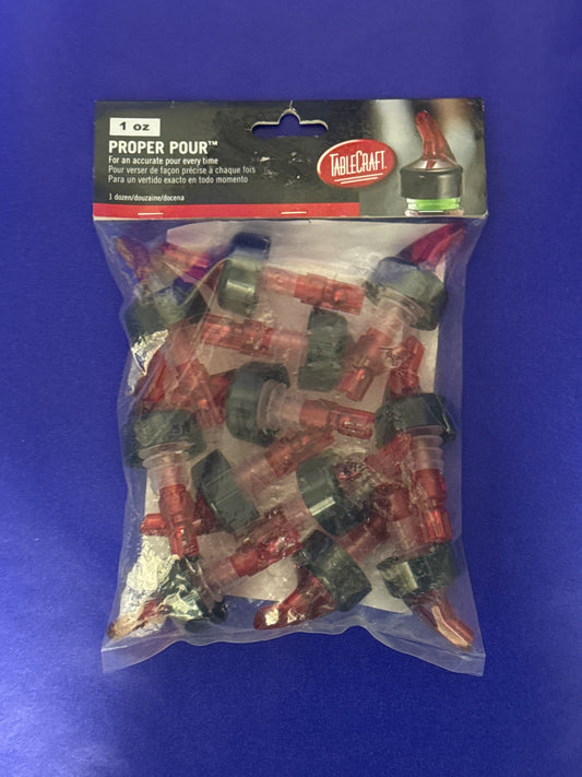 Tablecraft 1 Oz Proper Pour™, Red With Red Dip Tube 2246A