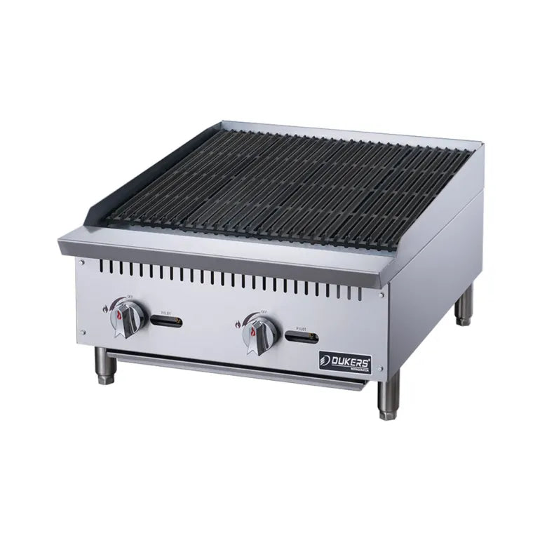 Dukers DCCB24 24" Gas Charbroiler w/ Cast Iron Grates - Convertible