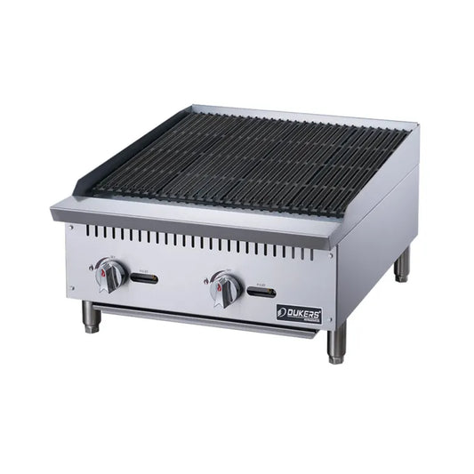 Dukers DCCB24 24" Gas Charbroiler w/ Cast Iron Grates - Convertible