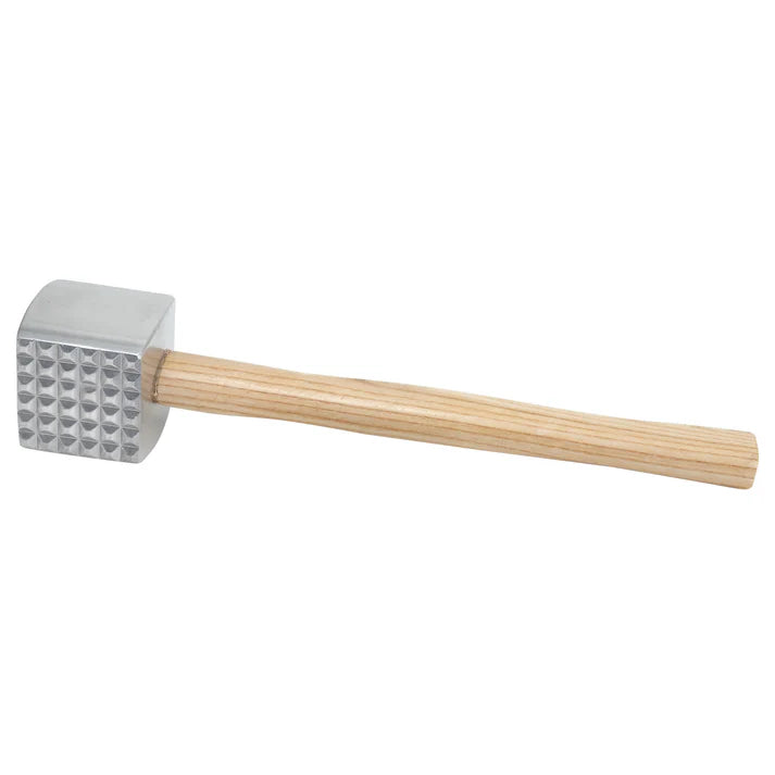 Winco 2-Sided Meat Tenderizer, Aluminum with Wooden Handle MT-4
