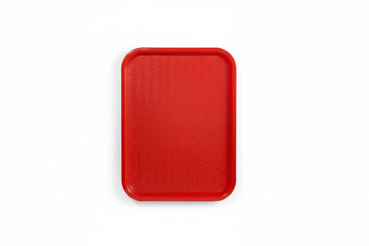 Winco High Quality Plastic Cafeteria Tray - 12 x 16, Red FFT-1216R