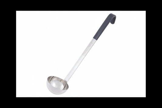 Vollrath 4980520 Jacob's Pride® 5 oz. One-Piece Stainless Steel Ladle with Black Kool-Touch® Handle