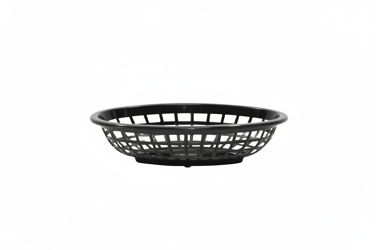 Tablecraft Black Side Order Oval Basket 1071BK