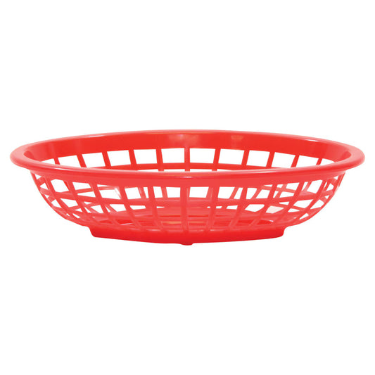 Tablecraft Red Side Order Oval Basket 1071R