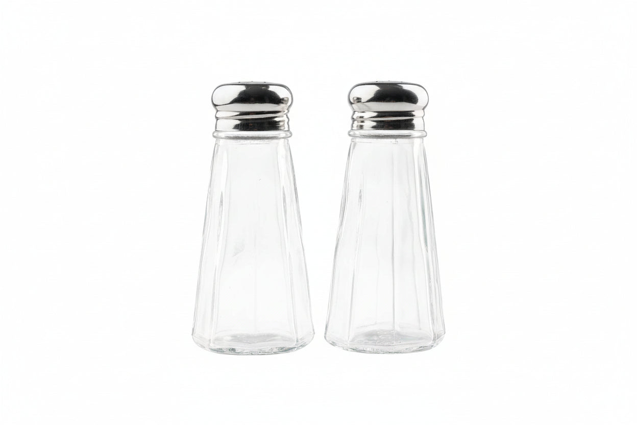 Tablecraft 3 Oz Paneled Glass Salt & Pepper Shakers 156S&P-2
