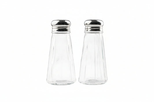 Tablecraft 3 Oz Paneled Glass Salt & Pepper Shakers 156S&P-2