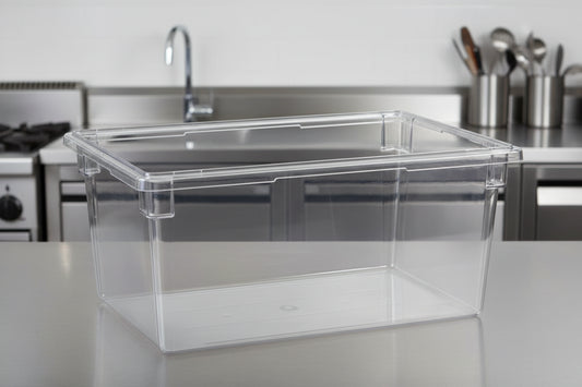 Cambro 182612CW135 Camwear® 26" x 18" x 12" Clear Polycarbonate Food Storage Box