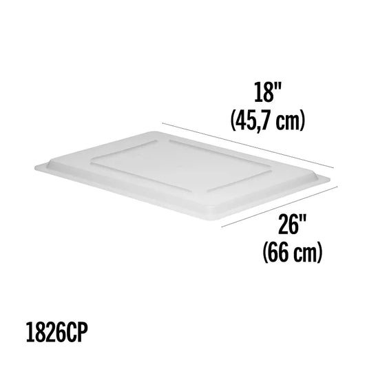 Cambro 1826CP148 26" x 18" White Poly Flat Lid for Food Storage Box