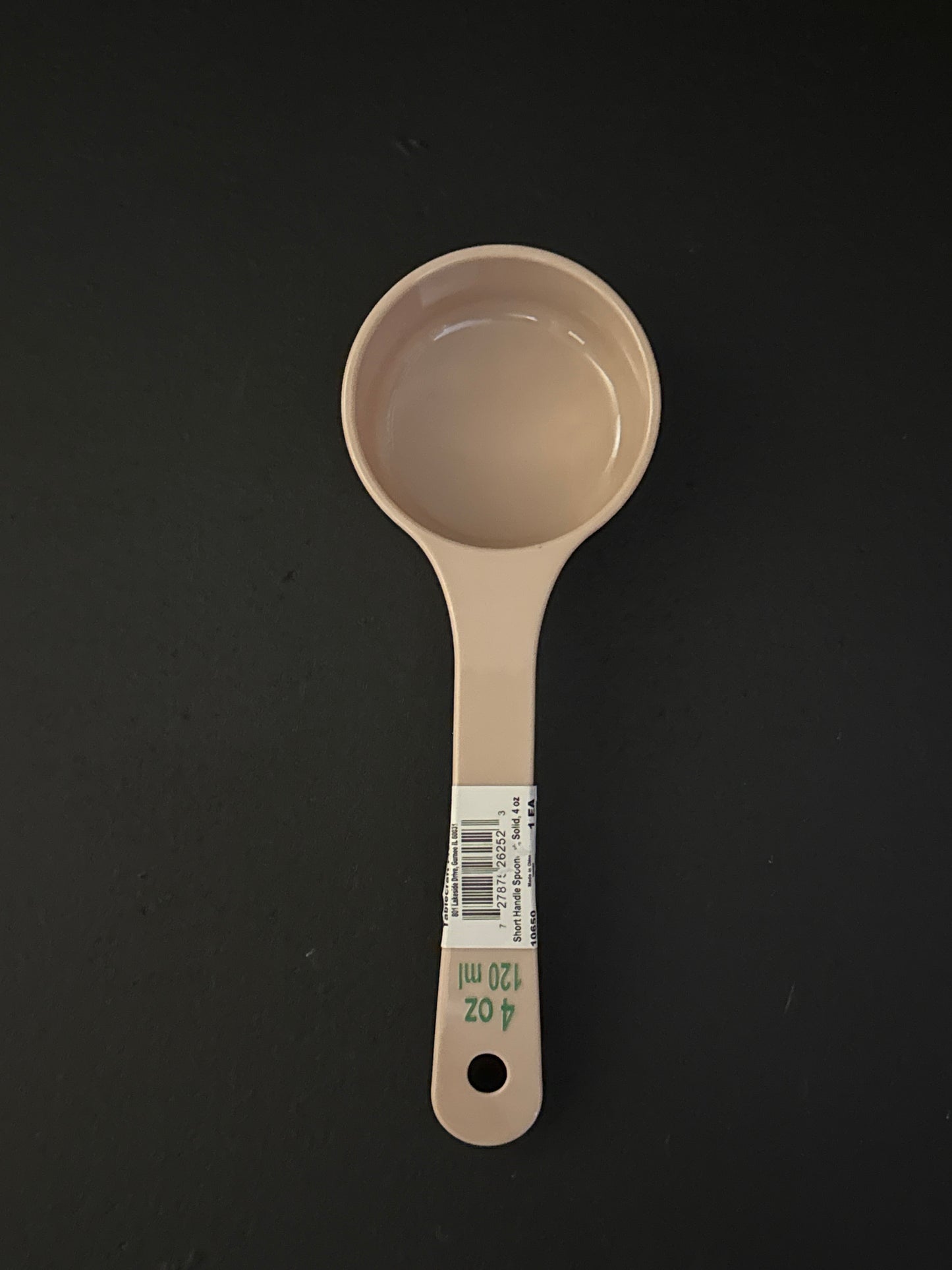 Tablecraft 4 Oz Short Handle Spoonout, Solid 10650