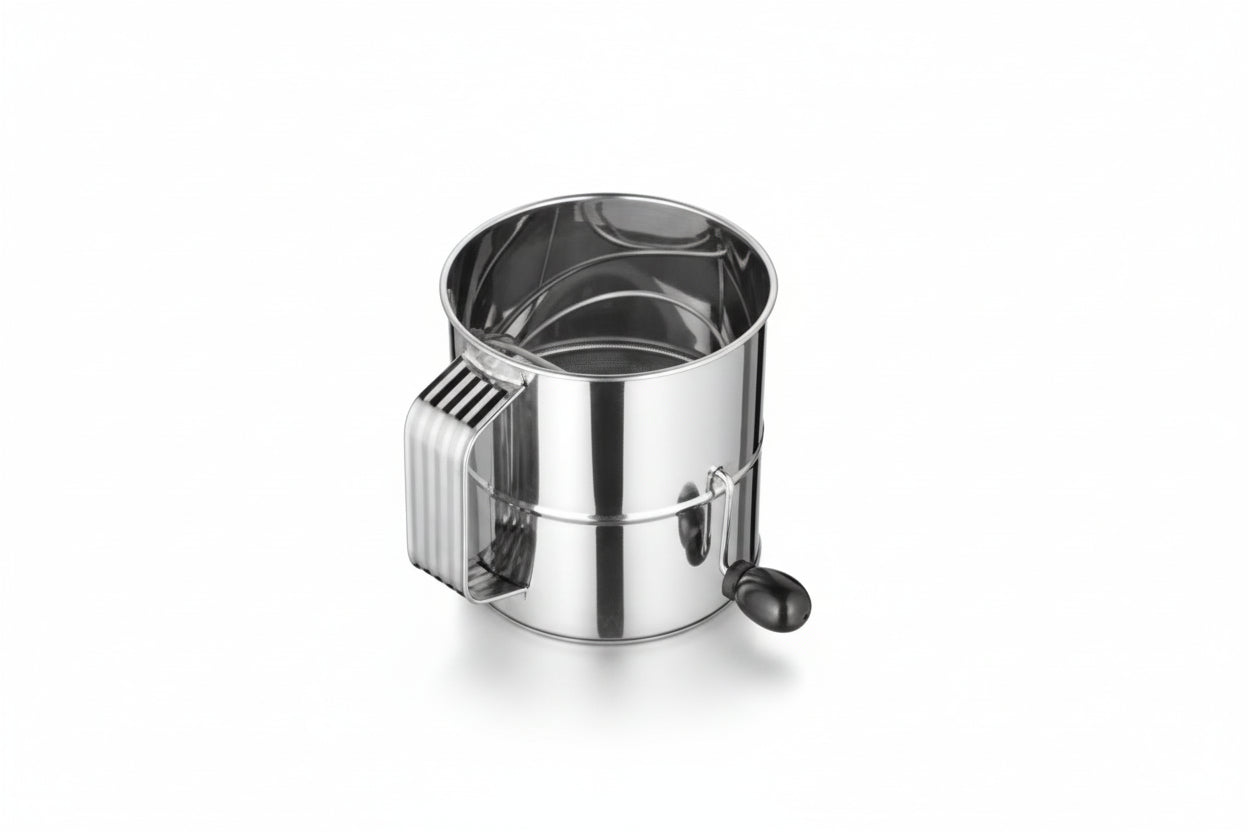 Winco 8 Cup Rotary Sifter, Stainless Steel RFS-8