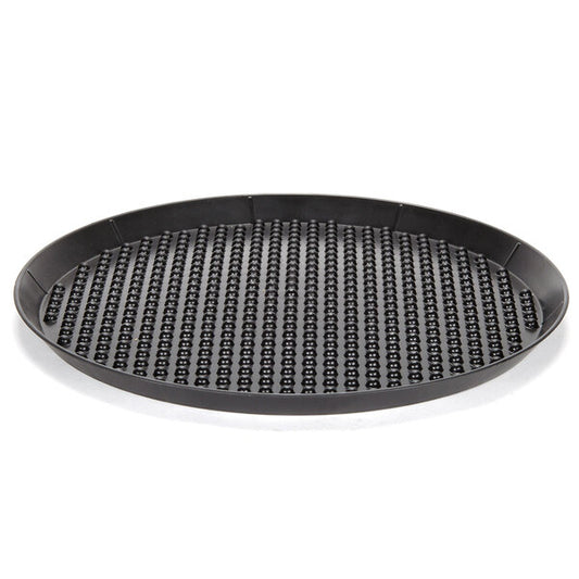 HS Inc. HS1055 17" Charcoal Polypropylene Pizza Pleezer Pizza Tray