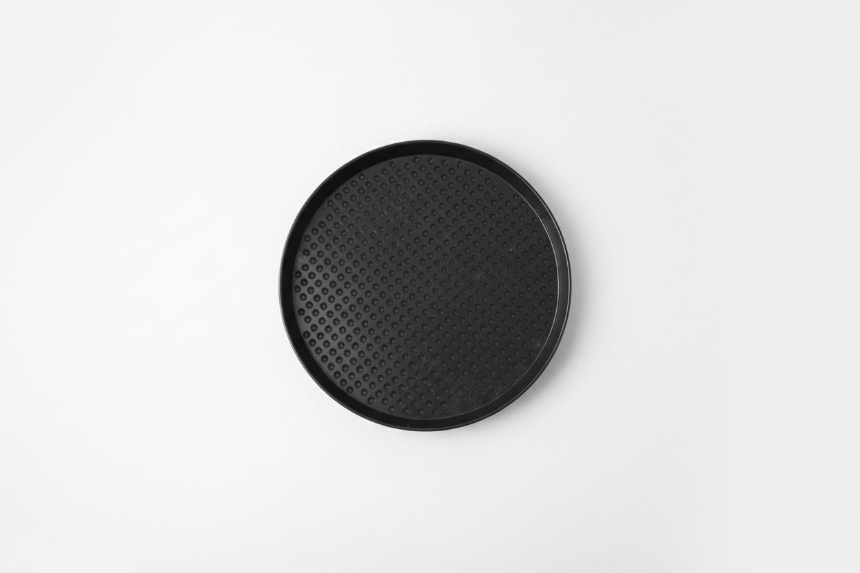 HS Inc. HS1055 17" Charcoal Polypropylene Pizza Pleezer Pizza Tray