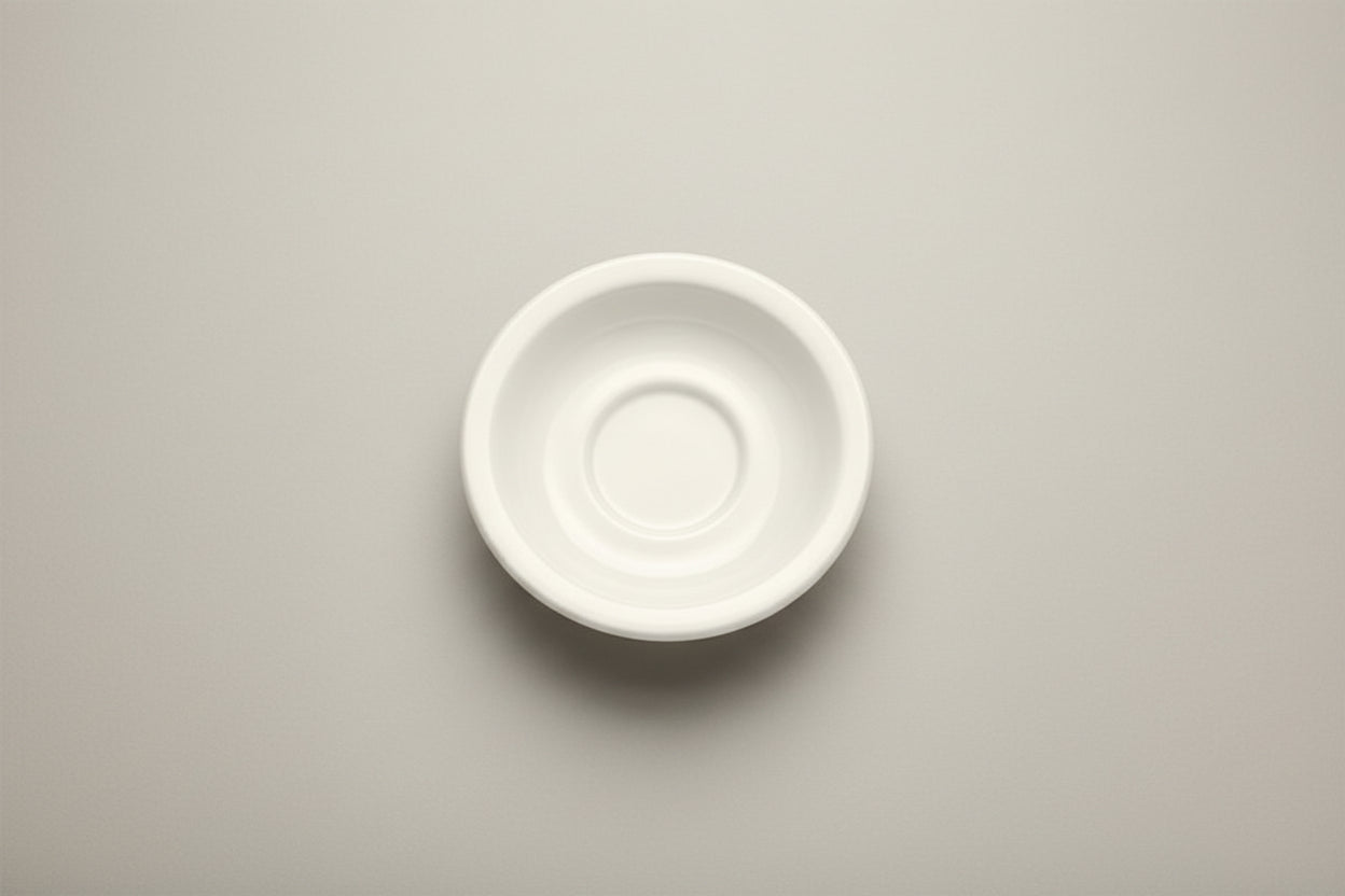 Oneida Buffalo Cream White Ware by 1880 Hospitality F9010000501 5 1/2" Rolled Edge Porcelain Saucer - 36/Case