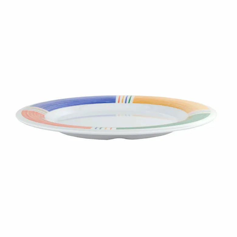 G.E.T. 10 1/2" Round Melamine Dinner Plate, White (WP-10-BA)