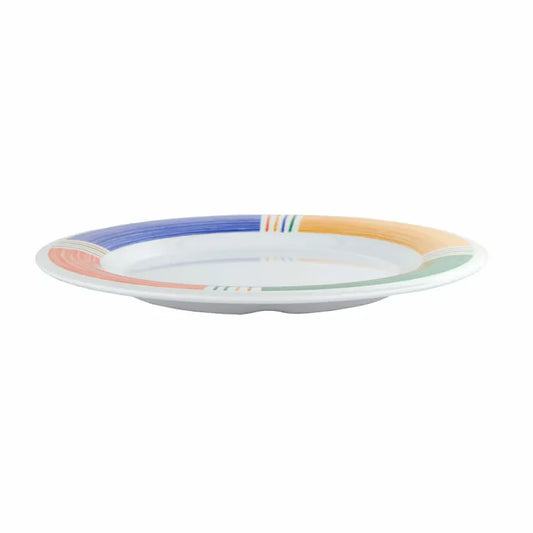 G.E.T. 10 1/2" Round Melamine Dinner Plate, White (WP-10-BA)