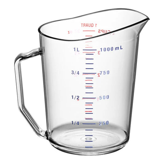 Cambro 100MCCW135 Camwear® 1 Qt. Clear Polycarbonate Measuring Cup