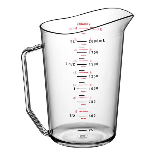 Cambro 200MCCW135 Camwear® 2 Qt. Clear Polycarbonate Measuring Cup