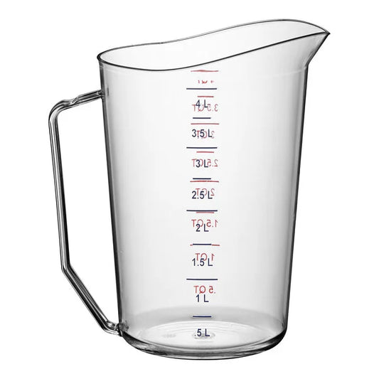 Cambro 400MCCW135 Camwear® 4 Qt. Clear Polycarbonate Measuring Cup