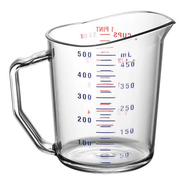 Cambro Camwear® 1 Pint Clear Polycarbonate Measuring Cup 50MCCW135