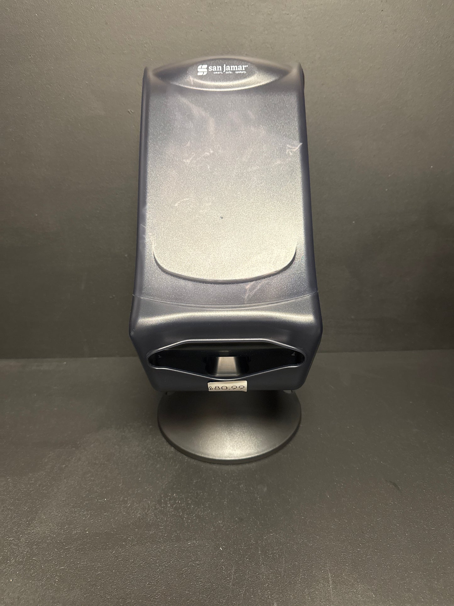 San Jamar H5005SCL Fullfold Venue Stand Mount Napkin Dispenser with Control Face - Clear