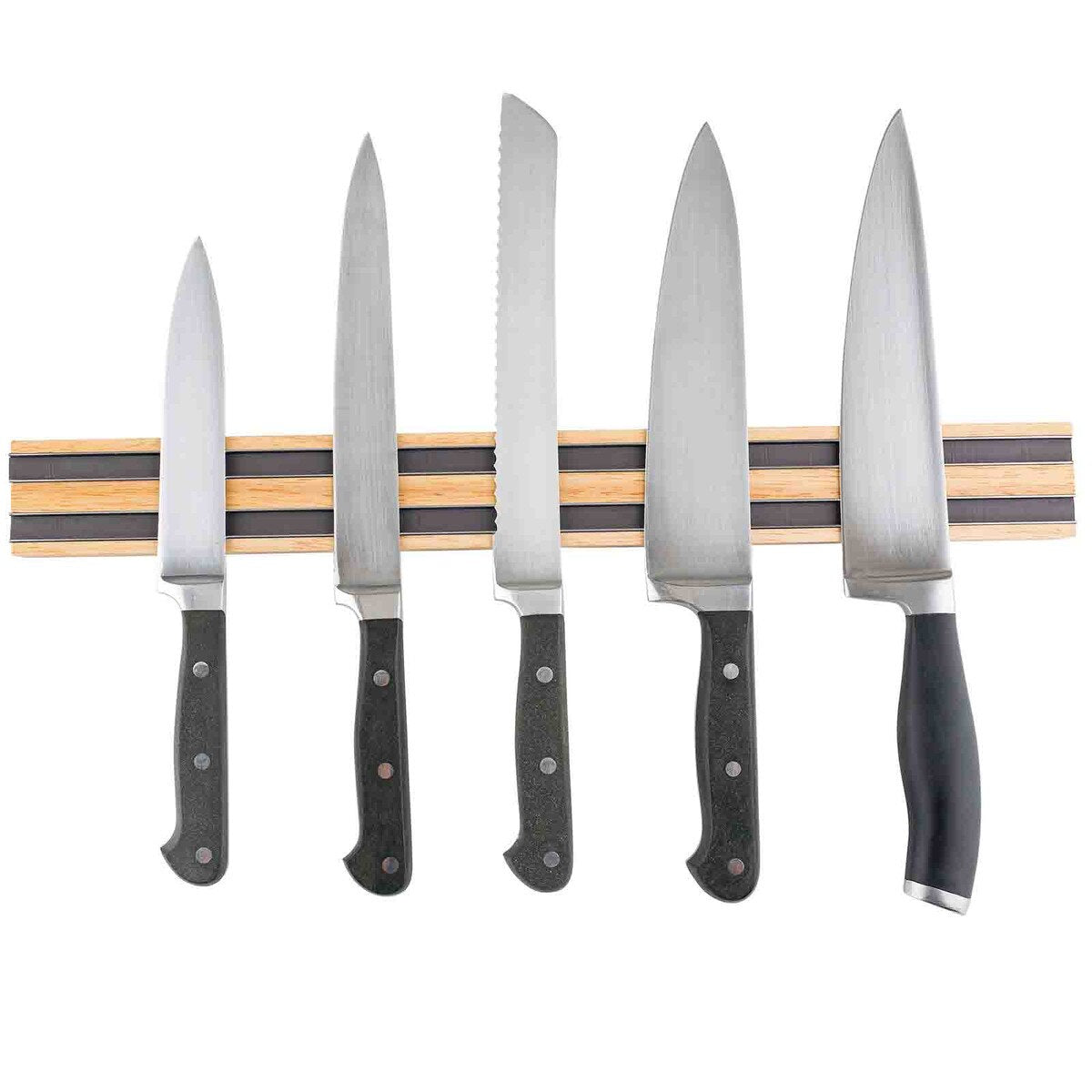 Tablecraft 12" Magnetic Knife Holder, Wood 2912W