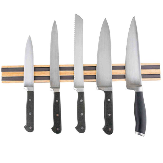 Tablecraft 12" Magnetic Knife Holder, Wood 2912W