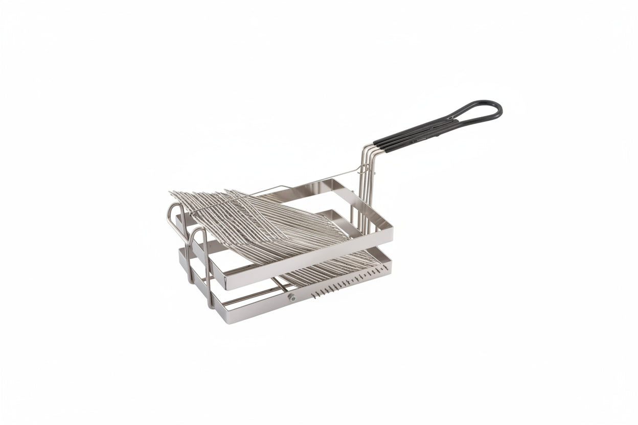 Winco Fry Basket - Tostada Shells - 6" Wide 18-Slots TB-18