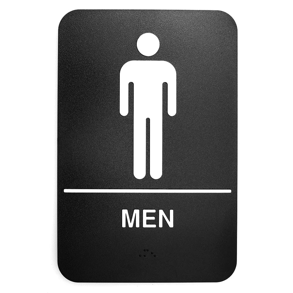 Tablecraft Rectangular Sign "Men" ADA Compliant 695635