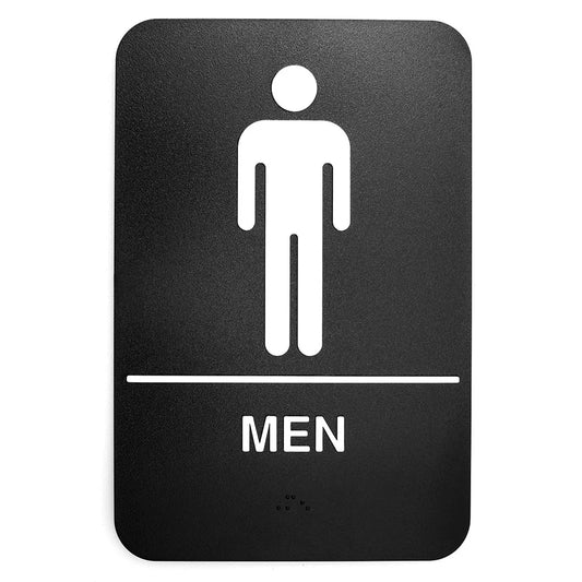 Tablecraft Rectangular Sign "Men" ADA Compliant 695635