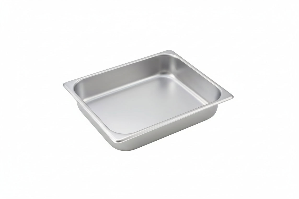 Winco SPH2 - Half Size x 2 1/2" Straight-Sided Steam Pan, 25 Gauge Stainless Steel