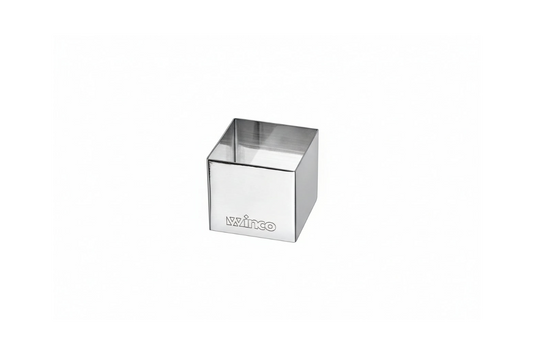 Winco Stainless Steel Pastry Mold - Square, 2" SPM-22S