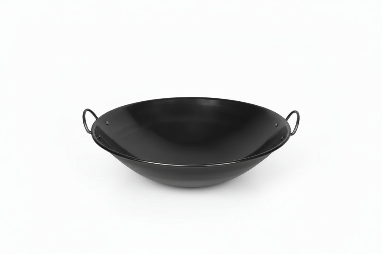 Thunder Group IRWC005 28 3/4" Iron Wok - Riveted Handles