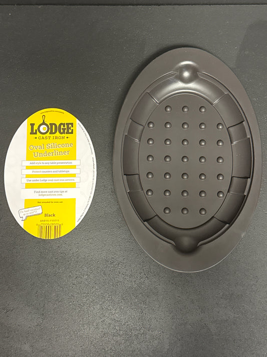 Lodge Oval Non-Slip Silicone Underliner, Black (USO11)