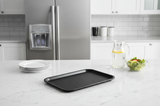 Winco High Quality Plastic Cafeteria Tray - 12 x 16, Black FFT-1216K